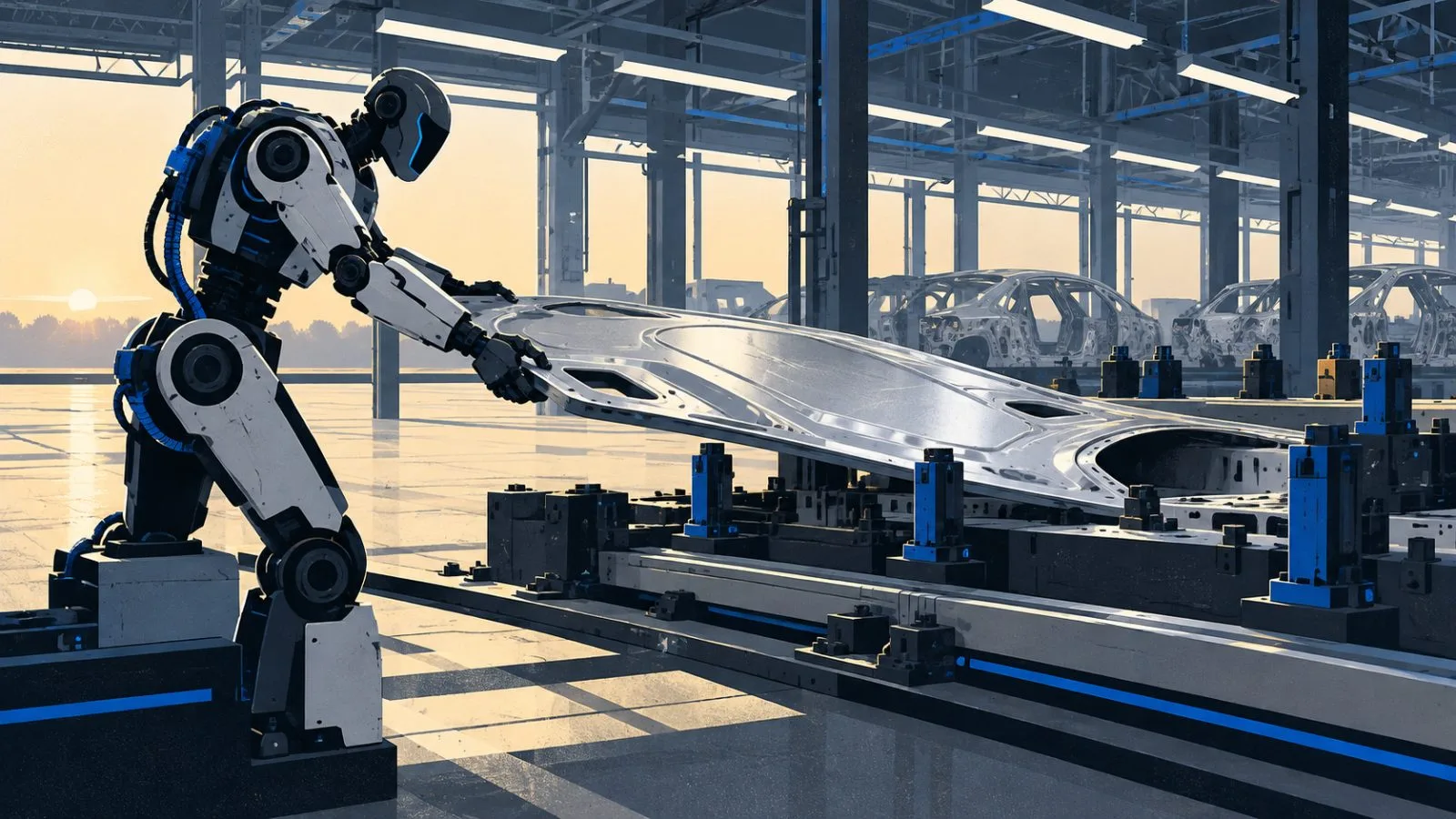 Robots Take on Factory Tasks as Humanoid Rollouts Remain Limited