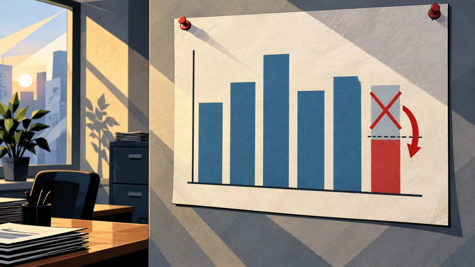 A revised payroll chart hangs on a quiet office wall / TokenPost.ai