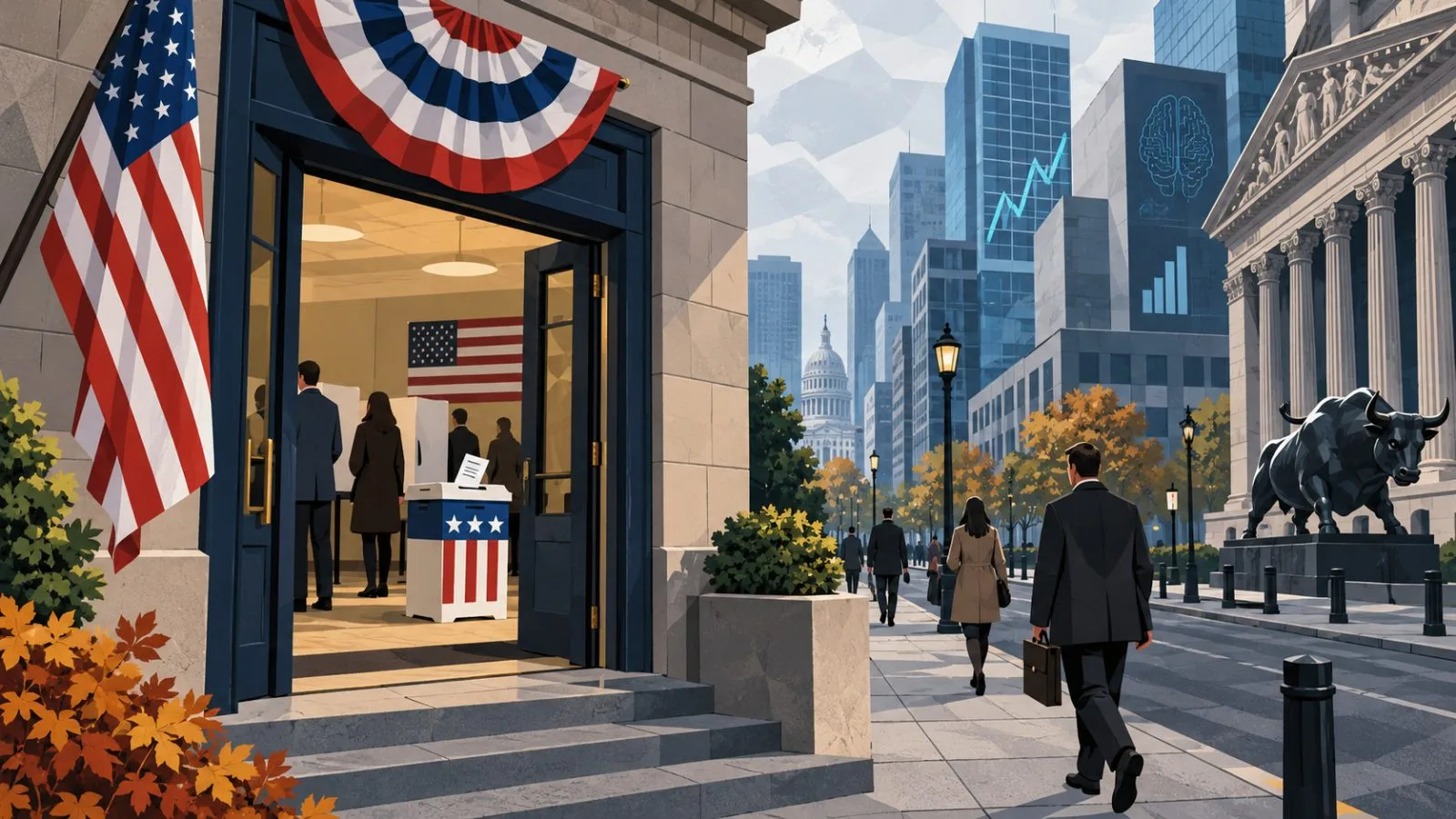 A ballot box stands inside a quiet polling place at dawn / TokenPost.ai