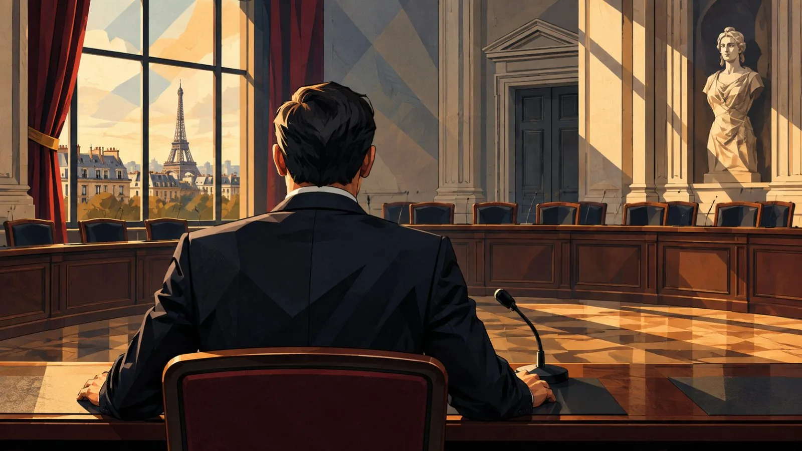 Microphone beside an official’s hands in a regulatory chamber / TokenPost.ai