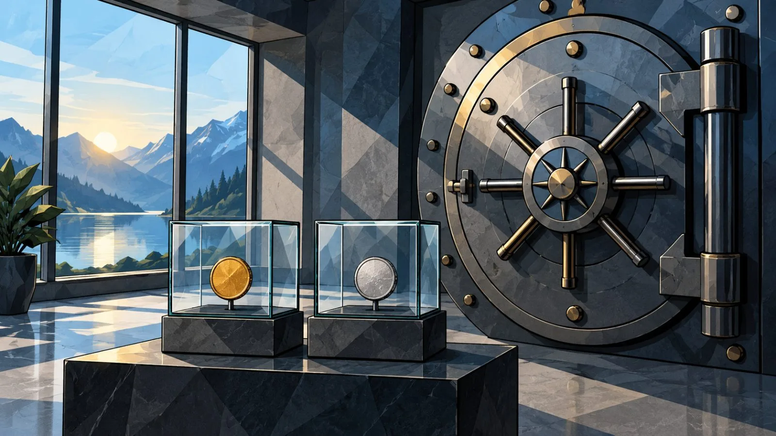 Unmarked metal tokens secured inside separate transparent lending compartments / TokenPost.ai
