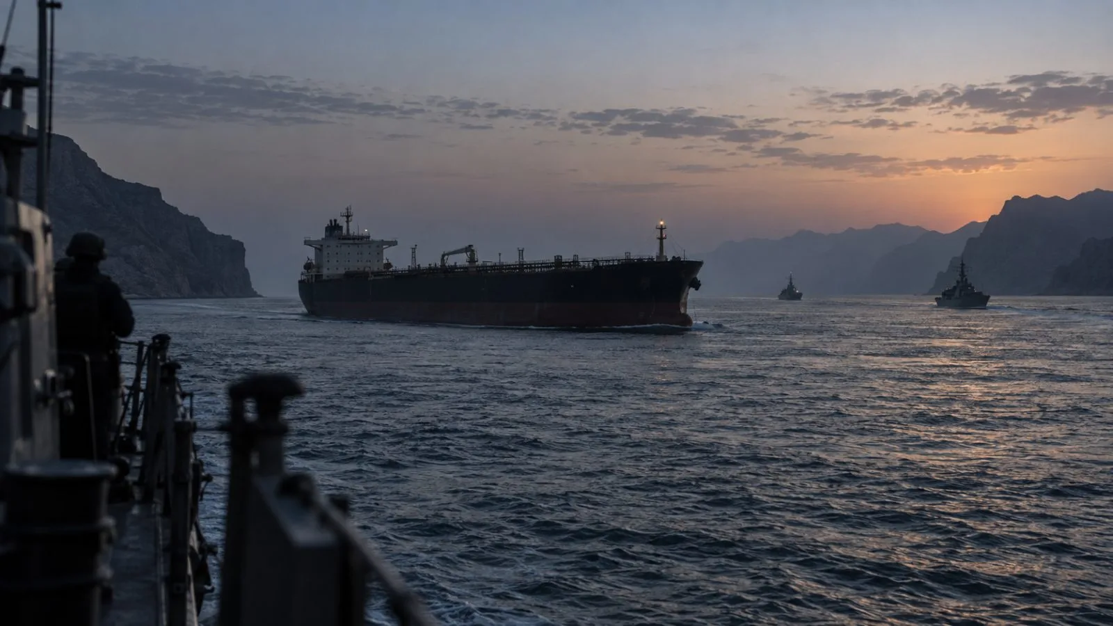 Commercial tanker passing through the Strait of Hormuz at dawn / TokenPost.ai