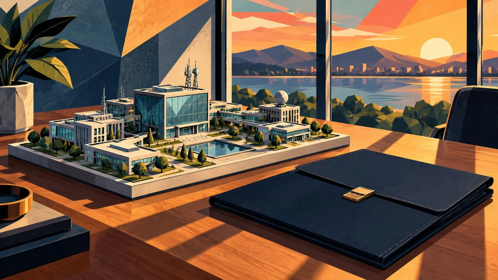 Architectural model beside a secured investment folder / TokenPost.ai